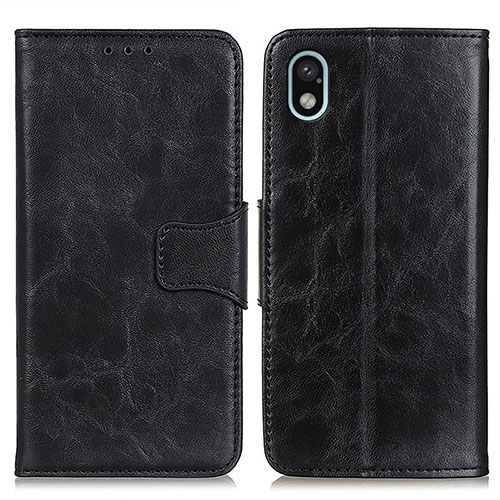 Leather Case Stands Flip Cover Holder M02L for Sony Xperia Ace III Black