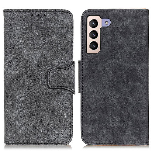 Leather Case Stands Flip Cover Holder M03L for Samsung Galaxy S21 5G Black