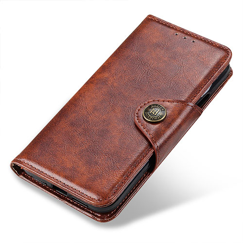 Leather Case Stands Flip Cover Holder M03L for Samsung Galaxy S22 Ultra 5G Light Brown