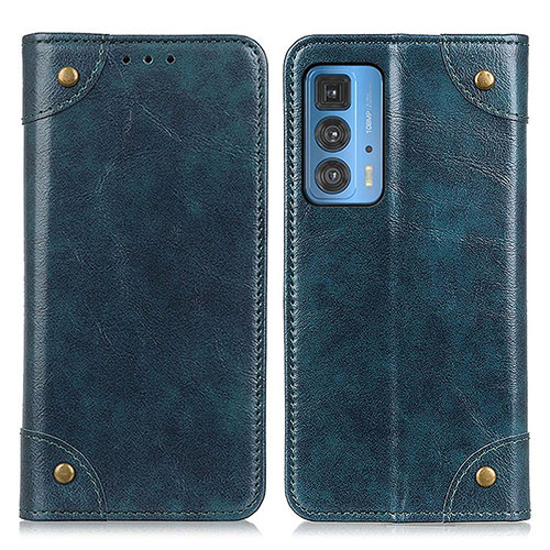 Leather Case Stands Flip Cover Holder M04L for Motorola Moto Edge S Pro 5G Blue
