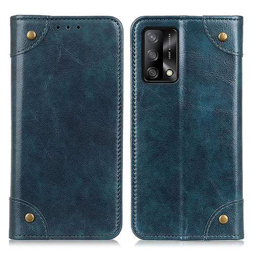 Leather Case Stands Flip Cover Holder M04L for Oppo A95 4G Blue