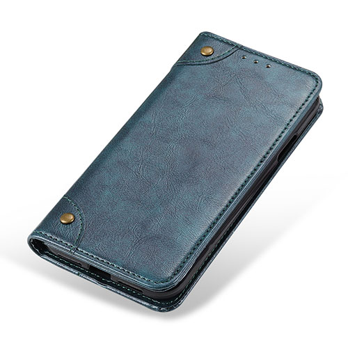Leather Case Stands Flip Cover Holder M04L for Samsung Galaxy M32 5G Blue