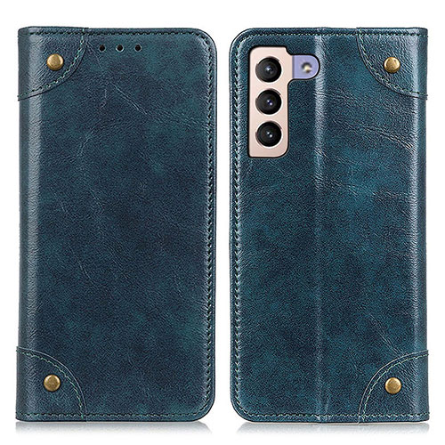 Leather Case Stands Flip Cover Holder M04L for Samsung Galaxy S22 Plus 5G Blue