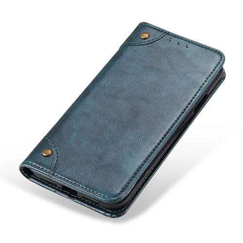 Leather Case Stands Flip Cover Holder M04L for Xiaomi Poco M3 Blue