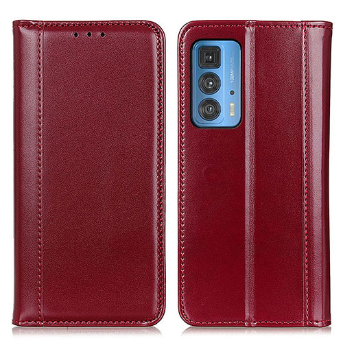 Leather Case Stands Flip Cover Holder M05L for Motorola Moto Edge 20 Pro 5G Red