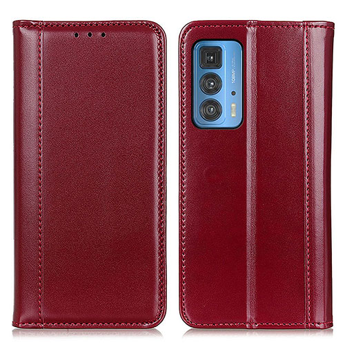 Leather Case Stands Flip Cover Holder M05L for Motorola Moto Edge S Pro 5G Red