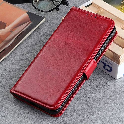 Leather Case Stands Flip Cover Holder M05L for Motorola Moto G31 Red