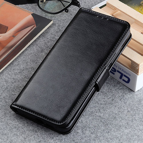 Leather Case Stands Flip Cover Holder M05L for Motorola Moto G41 Black