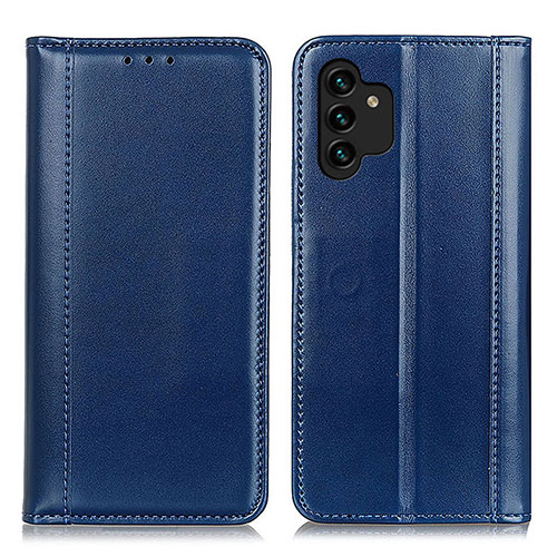 Leather Case Stands Flip Cover Holder M05L for Samsung Galaxy A04s Blue