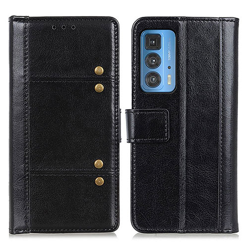 Leather Case Stands Flip Cover Holder M06L for Motorola Moto Edge 20 Pro 5G Black