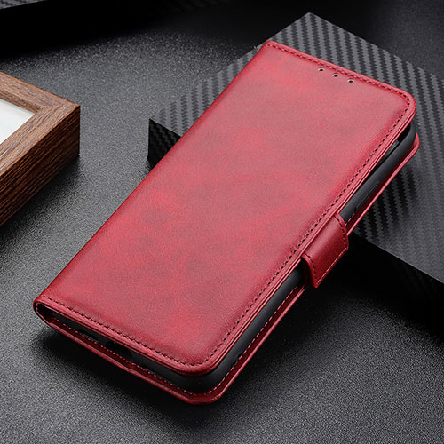 Leather Case Stands Flip Cover Holder M06L for Motorola Moto G71 5G Red