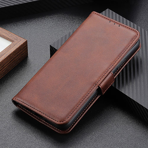 Leather Case Stands Flip Cover Holder M06L for Nothing Phone 1 Brown