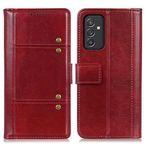 Leather Case Stands Flip Cover Holder M06L for Samsung Galaxy A25 5G Red