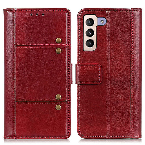 Leather Case Stands Flip Cover Holder M06L for Samsung Galaxy S23 5G Red