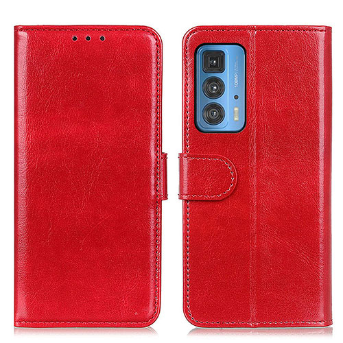 Leather Case Stands Flip Cover Holder M07L for Motorola Moto Edge 20 Pro 5G Red