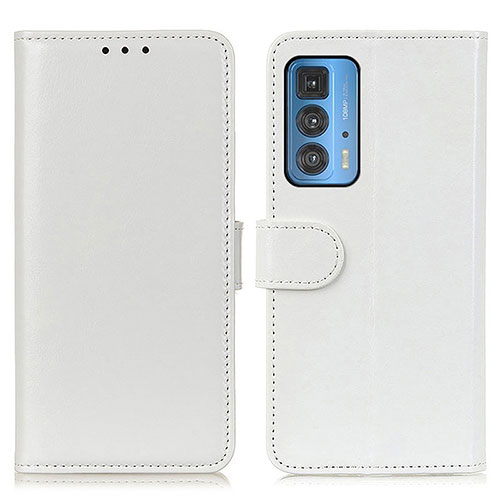 Leather Case Stands Flip Cover Holder M07L for Motorola Moto Edge 20 Pro 5G White
