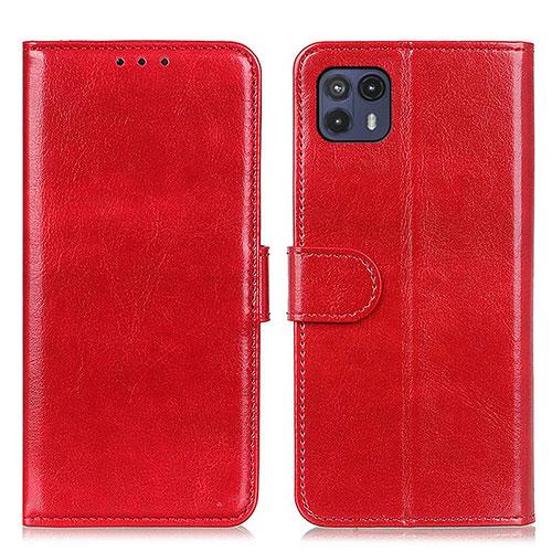 Leather Case Stands Flip Cover Holder M07L for Motorola Moto G50 5G Red