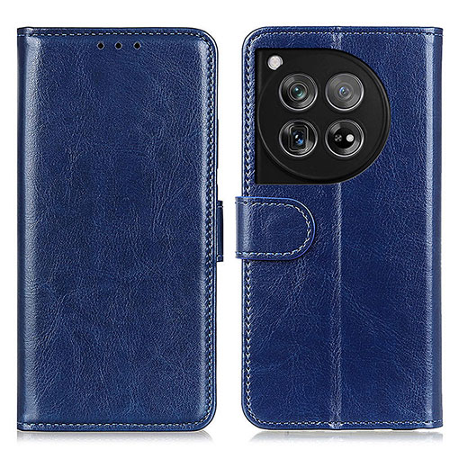 Leather Case Stands Flip Cover Holder M07L for OnePlus Ace 3 5G Blue