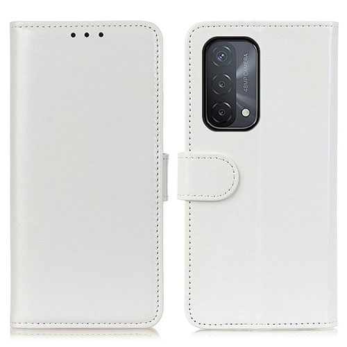 Leather Case Stands Flip Cover Holder M07L for OnePlus Nord N200 5G White
