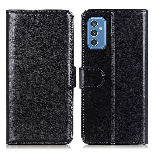 Leather Case Stands Flip Cover Holder M07L for Samsung Galaxy M52 5G Black