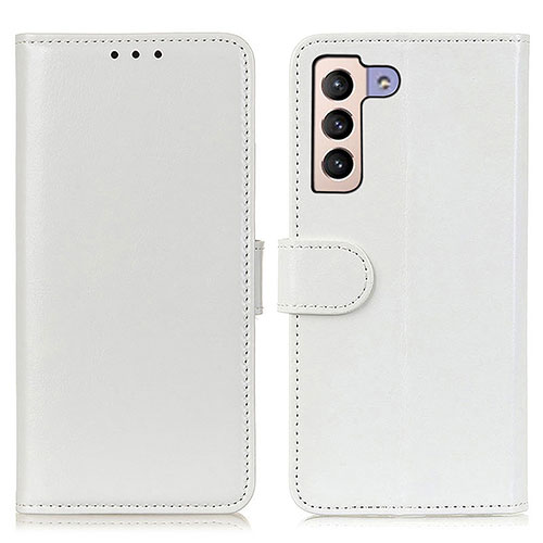 Leather Case Stands Flip Cover Holder M07L for Samsung Galaxy S21 5G White