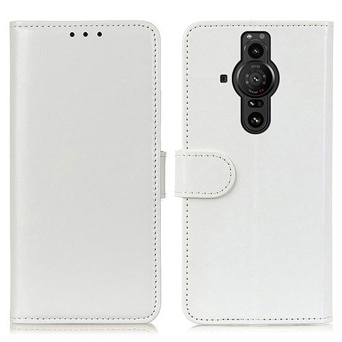 Leather Case Stands Flip Cover Holder M07L for Sony Xperia PRO-I White