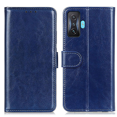 Leather Case Stands Flip Cover Holder M07L for Xiaomi Poco F4 GT 5G Blue