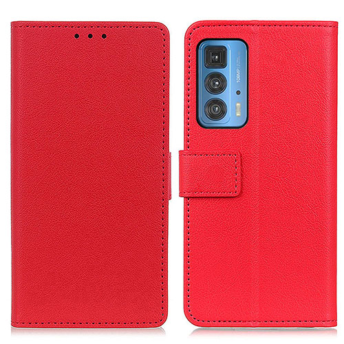 Leather Case Stands Flip Cover Holder M08L for Motorola Moto Edge S Pro 5G Red