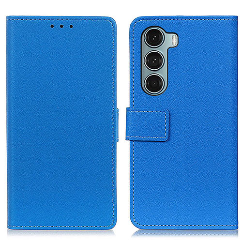 Leather Case Stands Flip Cover Holder M08L for Motorola Moto Edge S30 5G Blue