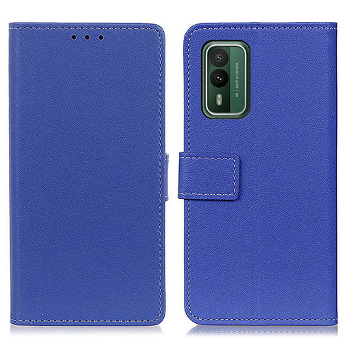 Leather Case Stands Flip Cover Holder M08L for Nokia XR21 Blue