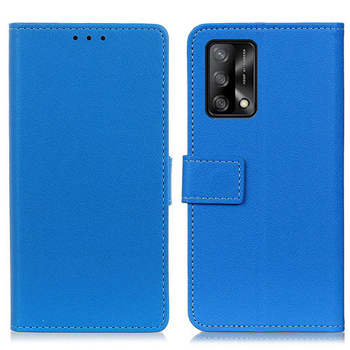 Leather Case Stands Flip Cover Holder M08L for Oppo A95 4G Blue