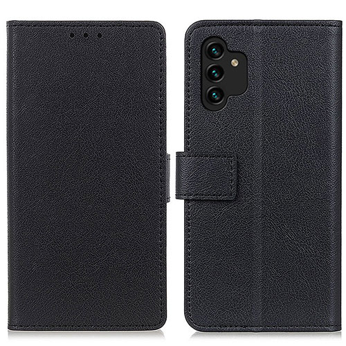 Leather Case Stands Flip Cover Holder M08L for Samsung Galaxy A04s Black