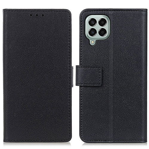 Leather Case Stands Flip Cover Holder M08L for Samsung Galaxy M33 5G Black