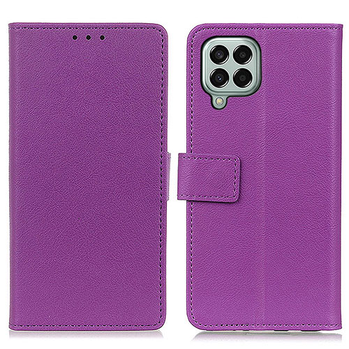 Leather Case Stands Flip Cover Holder M08L for Samsung Galaxy M33 5G Purple