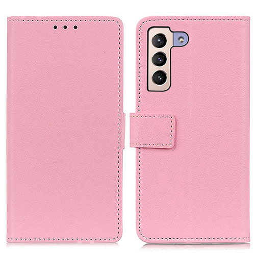 Leather Case Stands Flip Cover Holder M08L for Samsung Galaxy S22 5G Pink