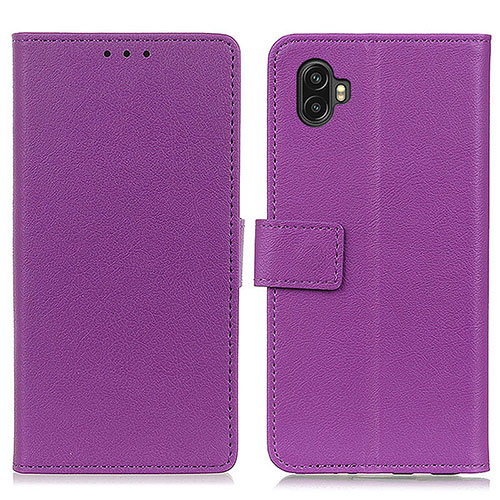 Leather Case Stands Flip Cover Holder M08L for Samsung Galaxy Xcover Pro 2 5G Purple