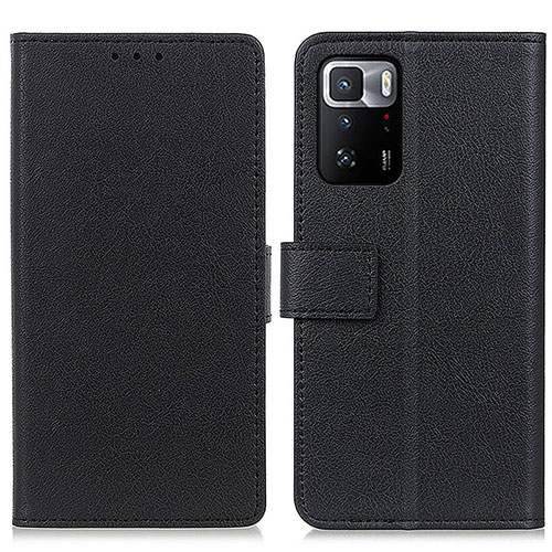 Leather Case Stands Flip Cover Holder M08L for Xiaomi Poco X3 GT 5G Black