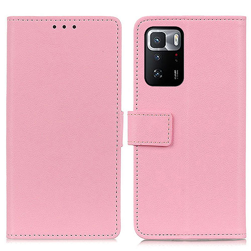 Leather Case Stands Flip Cover Holder M08L for Xiaomi Poco X3 GT 5G Pink