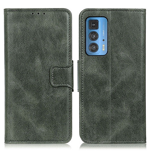 Leather Case Stands Flip Cover Holder M09L for Motorola Moto Edge 20 Pro 5G Green
