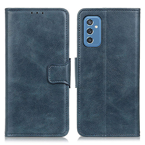 Leather Case Stands Flip Cover Holder M09L for Samsung Galaxy M52 5G Blue