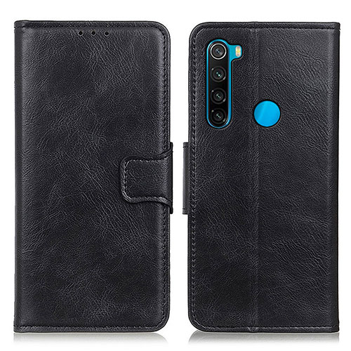 Leather Case Stands Flip Cover Holder M09L for Xiaomi Redmi Note 8 (2021) Black