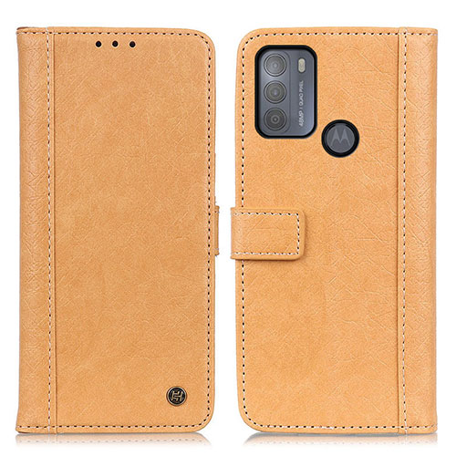 Leather Case Stands Flip Cover Holder M10L for Motorola Moto G50 Brown