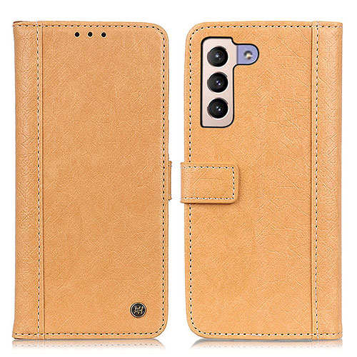 Leather Case Stands Flip Cover Holder M10L for Samsung Galaxy S21 5G Yellow