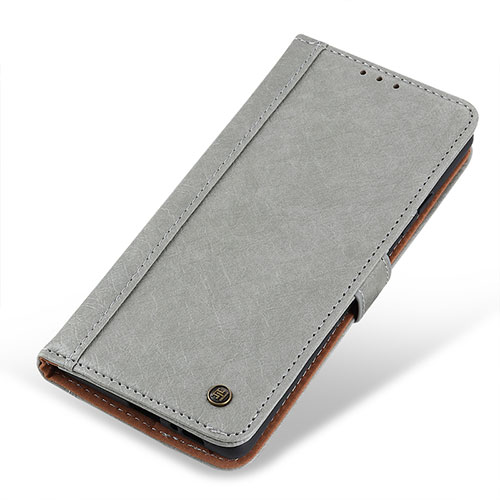 Leather Case Stands Flip Cover Holder M10L for Xiaomi Poco M3 Gray
