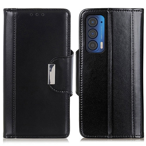 Leather Case Stands Flip Cover Holder M11L for Motorola Moto Edge (2021) 5G Black