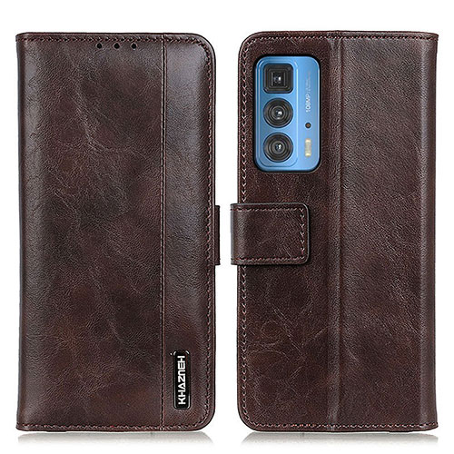 Leather Case Stands Flip Cover Holder M11L for Motorola Moto Edge S Pro 5G Brown