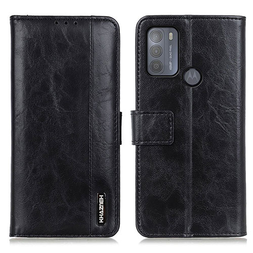 Leather Case Stands Flip Cover Holder M11L for Motorola Moto G50 Black