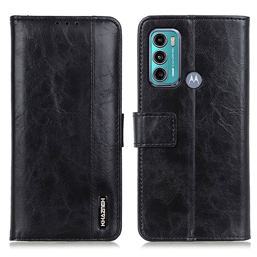 Leather Case Stands Flip Cover Holder M11L for Motorola Moto G60 Black