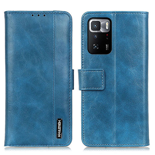 Leather Case Stands Flip Cover Holder M11L for Xiaomi Poco X3 GT 5G Blue