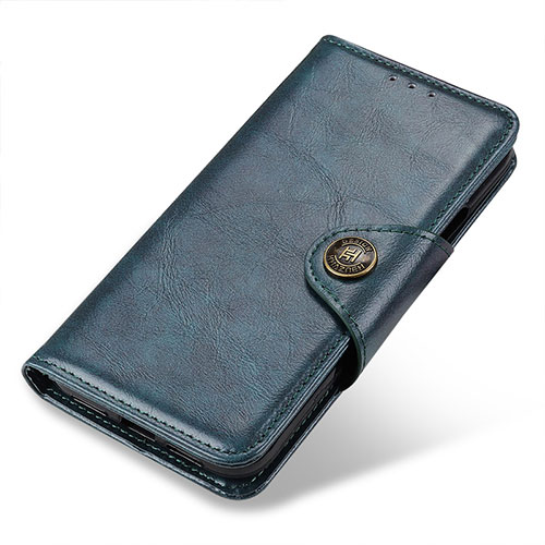 Leather Case Stands Flip Cover Holder M12L for Motorola Moto G200 5G Blue